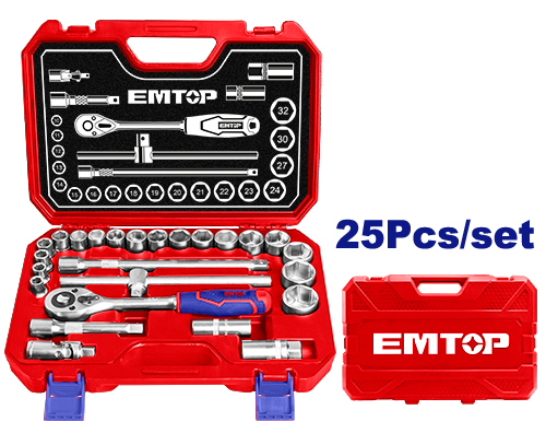 25Pcs 1/2″ Socket set