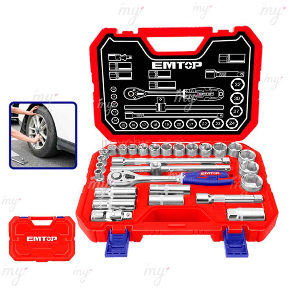 28Pcs 1/2″ socket set