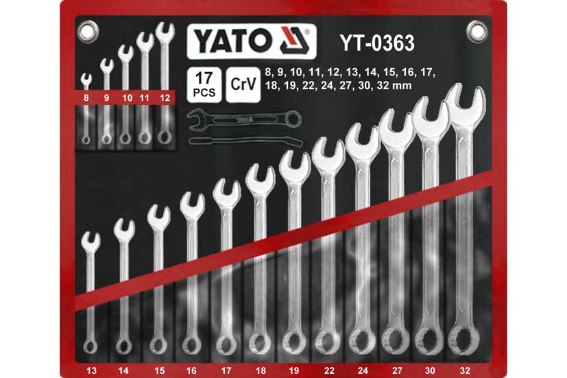 مفتاح شق رنج (8-32ملم) 17قطعة