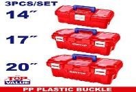 3  Plastic Tool Boxes Set