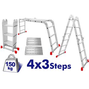 سلم المنيوم طوي متعدد الاستخدام 4×3